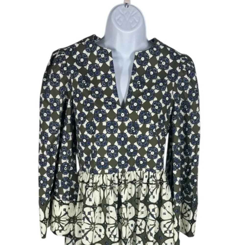 Tuckernuck Izzie Mini Dress Batik Medallion Print Bell Sleeve NWT Size M - Picture 6 of 12